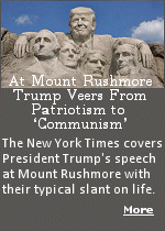 ''Four months before tough midterm elections, President Trump used the backdrop of Mount Rushmore one night before the nation's 250th birthday to characterize his political opponents as ''godless,'' ''evil'' communists.'' We can only lose the midterms if we allow ourselves to lose the midterms, if we are foolish stupid and unwise,'' he said on Friday, demanding that Congress pass his so-called SAVE America Act, which would impose stricter voter ID rules that would make it harder to vote.''